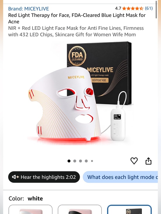 Other - LED Red Light Therapy Face Mask NIR Blue Light for Acne, Fine Lines & Skin Tone
